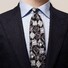 Eton Geometric Contrast Tie Black