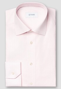 Eton Geometric Fantasy Tile Pattern Signature Poplin Shirt Light Pink