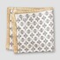 Eton Geometric Graphic Medallion Pattern Silk Pochet Wit-Beige