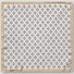 Eton Geometric Graphic Medallion Pattern Silk Pocket Square White-Beige