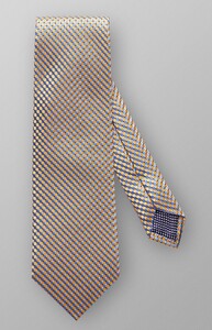 Eton Geometric Mini Check Tie Light Orange Melange