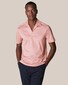 Eton Geometric Pattern Jacquard Filo di Scozia Jersey Cotton Poloshirt Pink