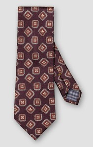 Eton Geometric Pattern Silk Das Donker Paars