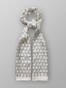 Eton Geometric Silk Sjaal Gebroken Wit