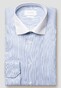 Eton Giza 45 Cotton Twill Contrast Collar Mother of Pearl Buttons Overhemd Blauw