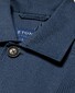 Eton Heavy Cotton Twill Uni Double Chest Pockets Overshirt Donker Blauw