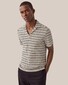 Eton Heavy Knit Piqué 3D-Look Stripes Organic Cotton Polo Wit