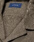 Eton Heavy Linen Matt Buttons Garment Washed Shirt Dark Brown Melange