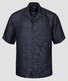Eton Heavy Linen Matt Buttons Garment Washed Shirt Navy