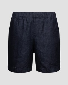 Eton Heavy Linen Shorts Bermuda Navy