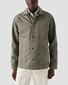 Eton Heavy Texture Cotton Twill Denim Overshirt Green