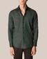 Eton Herrinbone Lightweight Flanel Overhemd Donker Groen