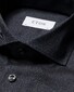 Eton Herringbone Fine Cotton Flanel Overhemd Dark Navy