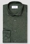 Eton Herringbone Fine Cotton Flanel Overhemd Donker Groen