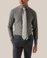 Eton Herringbone Fine Cotton Flanel Overhemd Midden Grijs