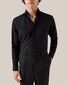 Eton Herringbone Fine Cotton Flannel Shirt Black