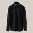 Eton Herringbone Fine Cotton Flannel Shirt Black