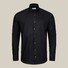 Eton Herringbone Fine Cotton Flannel Shirt Black