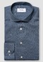 Eton Herringbone Fine Cotton Flannel Shirt Blue