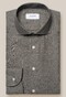 Eton Herringbone Fine Cotton Flannel Shirt Mid Grey