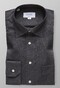 Eton Herringbone Flannel Shirt Extra Dark Grey Melange