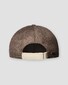 Eton Herringbone Linen Wool Baseball Cap Brown