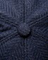 Eton Herringbone Linen Wool Baseball Cap Navy