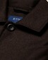 Eton Herringbone Wool Cashmere Flannel Overshirt Dark Brown Melange