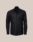 Eton Herringbone Wool Cashmere Flannel Overshirt Dark Evening Blue