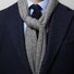 Eton Herringbone Wool Scarf Grey