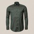 Eton Herringbone Woven Pattern Soft Brushed Lightweight Flanel Overhemd Donker Groen