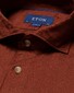 Eton Herringbone Woven Pattern Soft Brushed Lightweight Flannel Shirt Red