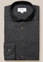 Eton Houndstooth Brushed Merino Wool Mother of Pearl Buttons Shirt Black