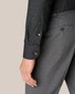 Eton Houndstooth Brushed Merino Wool Mother of Pearl Buttons Shirt Black