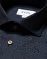 Eton Houndstooth Brushed Merino Wool Mother of Pearl Buttons Shirt Navy