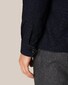 Eton Houndstooth Cotton-Wool-Cashmere Flanel Overshirt Dark Navy