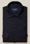 Eton Houndstooth Cotton-Wool-Cashmere Flanel Overshirt Dark Navy