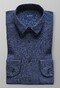 Eton Indigo Dyed Button Down Overhemd Donker Blauw Melange
