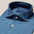 Eton Indigo Dyed Italian Woven Lightweight Denim Overhemd Midden Blauw