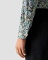 Eton Inspired Floral Mosaic Pattern Linnen Overhemd Blauw-Multi