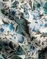 Eton Inspired Floral Mosaic Pattern Linnen Overhemd Blauw-Multi
