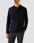 Eton Interlock Long Sleeve Organic Supima Cotton Jersey Polo Navy