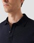 Eton Interlock Long Sleeve Organic Supima Cotton Jersey Polo Navy