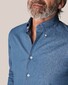 Eton Italian Woven Lightweight Denim Button Down Shirt Mid Blue