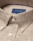 Eton Italian Woven Linnen Twill Button Down Overhemd Licht Bruin
