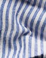 Eton Italian Woven Wide Striped Organic Lightweight Linnen Overhemd Blauw