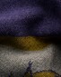 Eton Ivy League Inspired Jacquard Wool Scarf Dark Purple