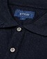 Eton Jacquard Diamond Pattern Filo di Scozia Cotton Polo Navy