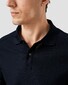 Eton Jacquard Diamond Pattern Filo di Scozia Cotton Polo Navy