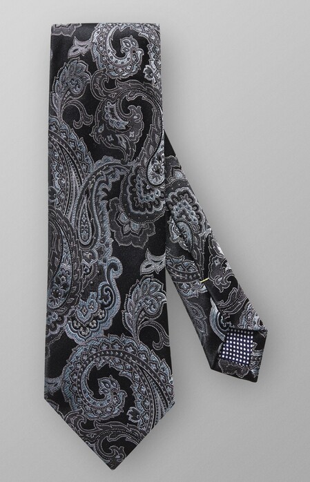 Eton Jacquard Paisley Tie Black